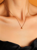 Initial Charm Necklace M Gold