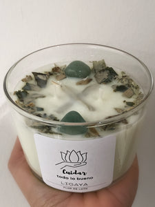 Crystal Infused Candle - Green Whisper