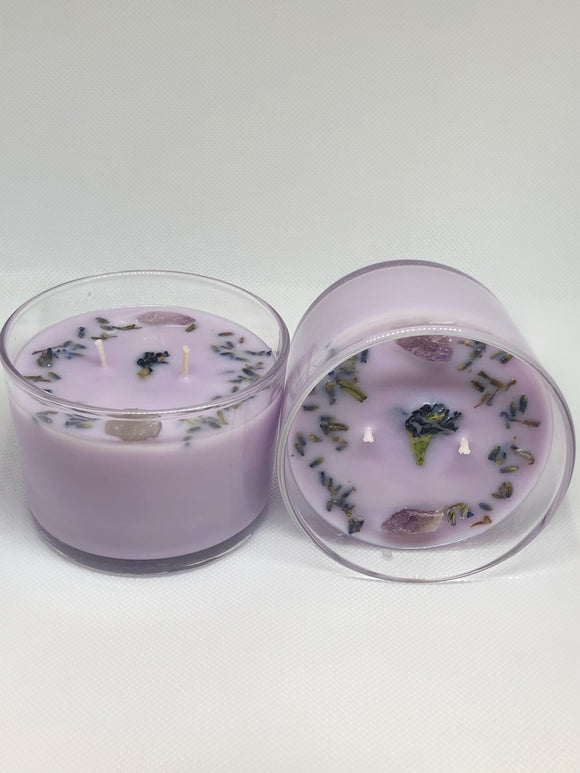 Crystal Infused Candle - Purple Blossoms