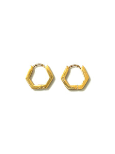 Hexagon Hoops Gold